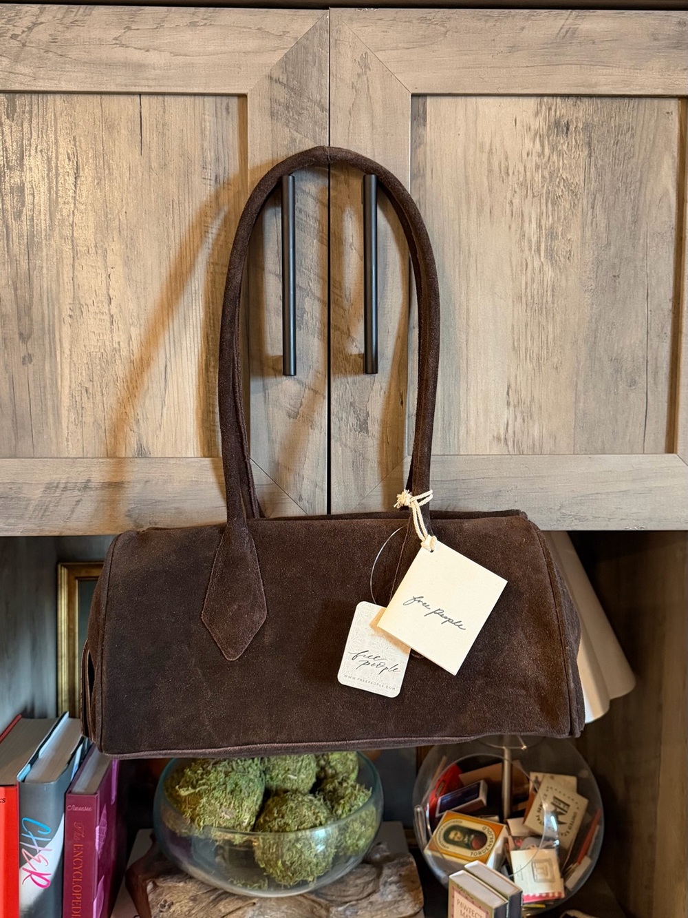 Free People Brown Suede Shoulder Bag - Picture 1 of 5